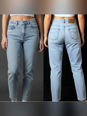 Vtg 90s VS Moda Intl London light acid wash high waist mom denim jeans 6 NWOT